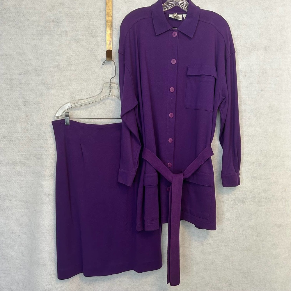 Nordstrom Town Square Vintage 2 Piece Skirt Coat‎ Outfit Women's Size L